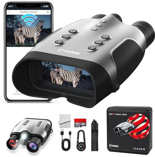 CIGMAN Echte 4K Nachtsichtgerät Fernglas, Infrarot Nachtsichtbrille mit Vollfarben Nachtaufnahme, 7-Fach vergütete Linse, 18 Std Akkulaufzeit für Wildlife, Sicherheit & Outdoor Abenteuer