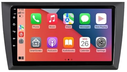 DPBXQ 9 Android 12 2 Din Autoradio Bluetooth Main Libre avec pour AAA Poste Radio Voiture Soutient USB FM AM Carplay HD Multi-Touch Écran,K5 8 Core 4G+WiFi 4G+64G