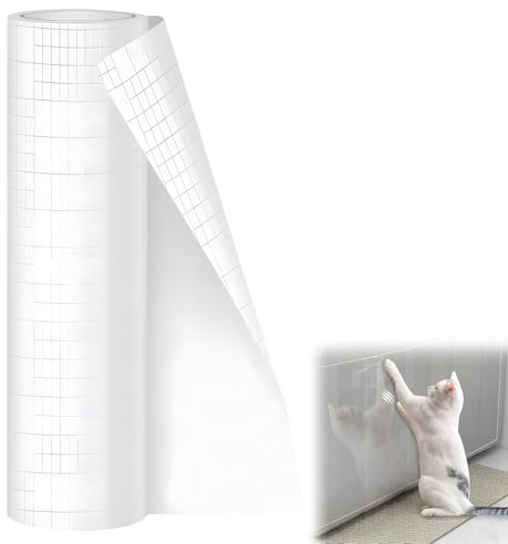 Sofa Protectors from Pets 45cm×5m, Anti Scratch Furniture Protector from Dog and Cat Scratching, Transparent Self Adhesive Scratch Tape for Carpet, Sofa, Couch, Door and Wall