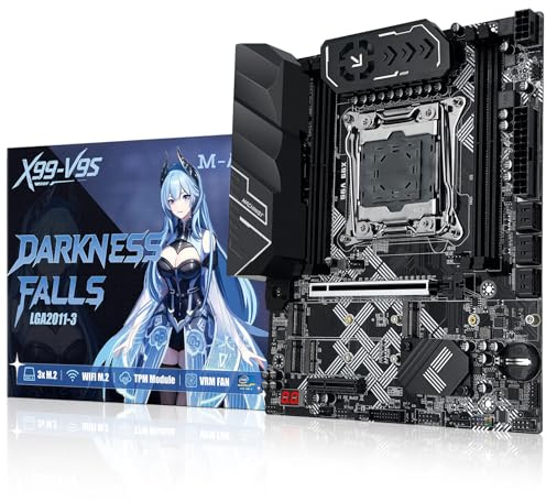 MACHINIST X99 V9S Carte mère LGA 2011-3 pour processeurs Intel Xeon E5 V3 V4 et Core i7 5-6ème Series (M-ATX, DDR4 Max 128 Go, NVME M.2, PCIe 3.0, WiFi M.2, réseau Gigabit, SATA 3.0, USB 3.0), carte