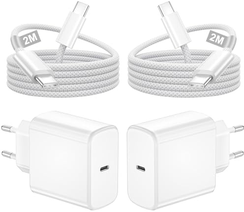 2Pack Chargeur USB C 45W pour Samsung Galaxy S26/S25/S24+/S24 Ultra/S23+ | Chargeur Type C Charge Rapide Adaptateur Prise Secteur USB C avec Cable UsB C 2M pour iPhone 17 16,S22/Note20/A56/A55/Z Fold