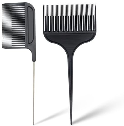mophrati Confezione da 2 pettini per tintura Evidenziazione Pettini da colorare per la casa Strumenti per parrucchieri Forniture Regali Stilisti Principianti