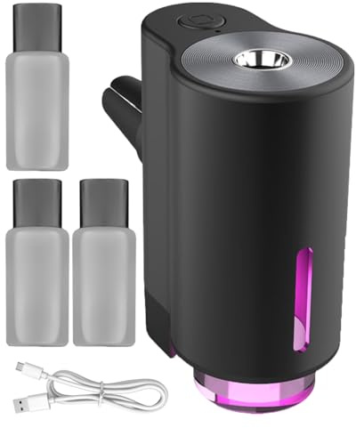 Clip Diffuseur D'huile D'aération, Désodorisant Ventilation Électrique, De Sortie D'air Voiture Intelligent Rechargeable, Améliorez L'ambiance La Voiture, Spray D'aromathérap