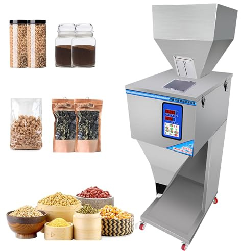 LJYKBFL Machine de Remplissage Automatique avec pédale, remplisseuse de sachets et Bouteilles en Poudre pour céréales, graines, Haricots, thé en Poudre (3000 g).