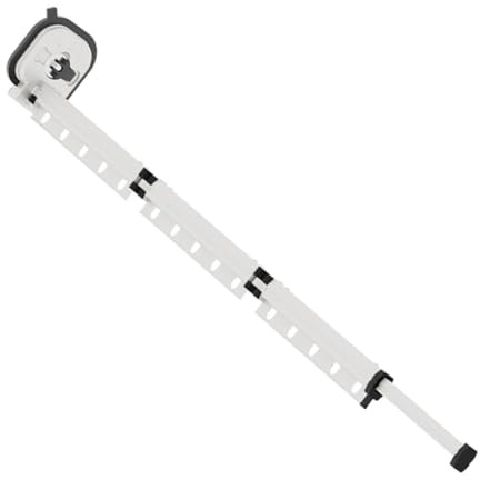 Barra de cortina de ducha montada en la pared con ventosas, ideal para baño, plegable y montada en la pared, hecha de metal y vidrio, instalación sin esfuerzo en cualquier baño (blanco (tres puntos))