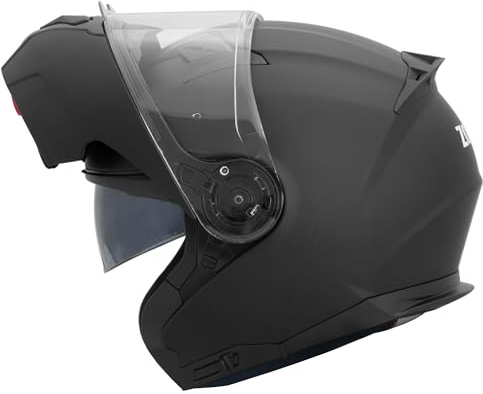 Zorax ZOR-729 Flip Up Helmet with Double Visor - Matt Black XXL(63-64cm)