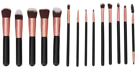 Makeupborstset 14 st rodnad borste ögonskugga borste sminkborste lätta allmänna sminkverktyg för daglig användning