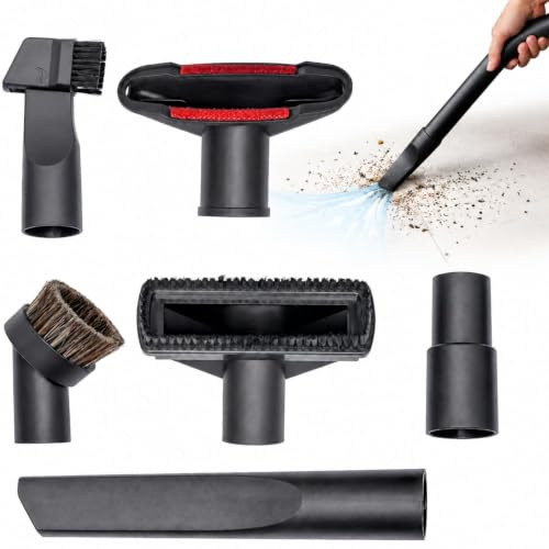 6PCS Vacuum Attachment Kit Compatible with Henry Hoover, 35mm To 32mm Adapter Nozzle Crevice Tool Set, Multi-Purpose Vacuum Cleaner Accessories for Car, Sofa, Furniture, Corners and Tight Spaces