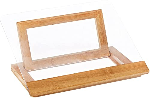 Lipper International 8815 Bamboo Wood and Acrylic Cookbook Holder, 12-1/2 x 9-1/4 x 6-3/4