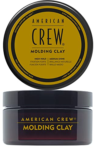 American Crew Molding Clay, Cera Capelli Uomo, Tenuta Forte & Lucentezza Media, Dona Maggiore Texture ai Capelli, 85g