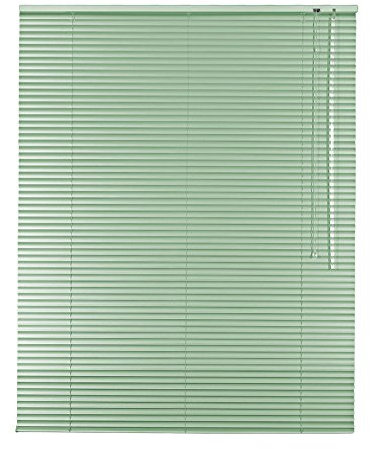 Hochwertige Klemmfix Aluminium Jalousie Rollo Alu Jalousette 75 x 160 cm / 75x160 cm in Farbe mint inkl. 2 Stück Klemmträger/Klemmhalter Träger - Bedienseite rechts // Fensterjalousie Klemmjalousie Easy&Fix montiert