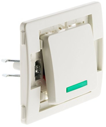 Va et vient à voyant bornes auto - composable - Blanc - Venus - Zenitech