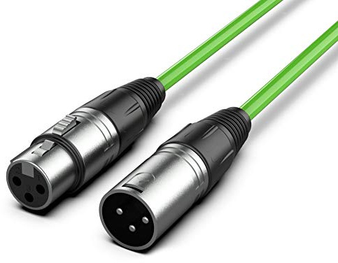 Audibax Silver Cable XLR Macho - XLR Hembra 6 Metros Verde