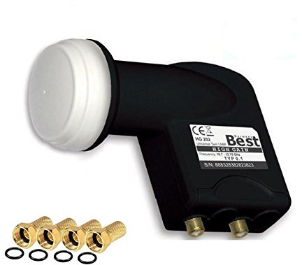 BEST GERMANY LNB Twin High Gain 70 DB + 4 FICHES F
