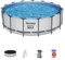 Bestway Steel Pro Max | Piscina con telaio rotondo con pompa filtrante, piscine fuori terra, grigio 4,6 m
