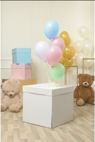 Selezione Cartoleria Varzi Dal 1956 Scatola regalo a sorpresa Box Surprise per palloncini 50x50x50 cm Bianco