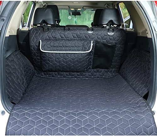 Meginc SUV Cargo Liner for Dogs,100% Waterproof Pet Trunk Car Seat Cover Mat with Bumper Flap Protector,Dog Protect Auto Carpet, Heavy Durable Pet Car Seat Protector for SUV CRV RAV4 Q5 CX5