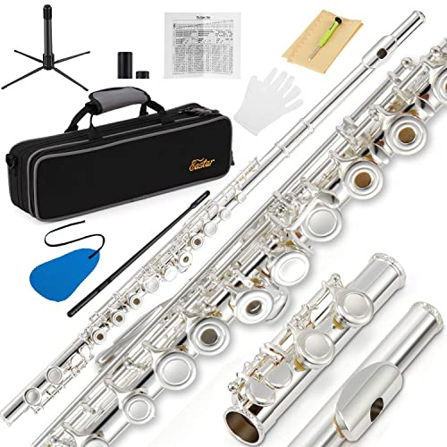 Eastar EFL-1 16 Keys Silver Plated Open/Close Hole C Flute