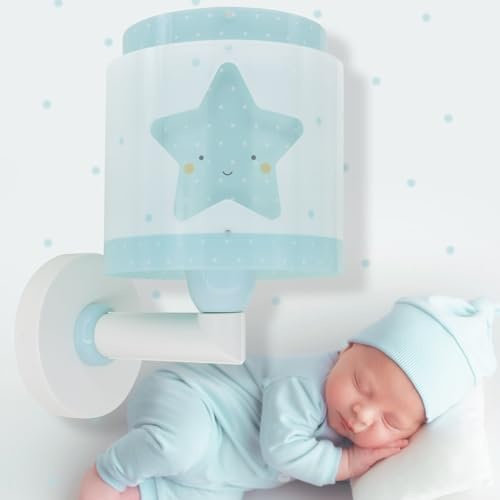 Dalber Kinder Wandlampe Baby Dreams Stern Blau 76019T | Wandleuchte; Kinderzimmer; E27 - 1 x 15W