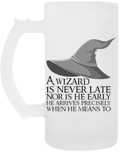 Vendax A Wizard Is Never Late Bierkrug Aus Glas Glass Beer Mug Cup