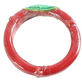 Hauptleitung Fest 16 AWG 1,2 quadratisches, isoliertes PTFE-Kabel, 1,2 mm quadratischer, verzinnter, verzinnter, versilberter Kupferdraht, Hochtemperatur-Wickeldrähte Verbinder Webstuhl ( Color : RED