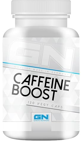 GN Laboratories Caffein Boost (120 Koffein Kapseln) – Hochdosierte 200 mg Koffein pro Kapsel – Optimale Energie & Fokus – Made in Germany