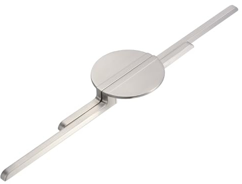 sourcing map 2 Pack Gebürstet Silber Schrankzüge Halbkreis Küchenschrank Griffe 11-1/3 (288mm) Loch Zentren für Garderobe und Schrank