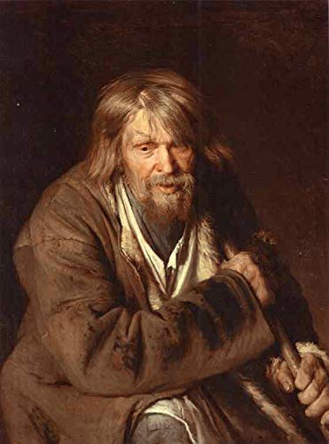 6 Wall Art Portrait of an Old Peasant Democratic Ivan Kramskoi Paintings in Oil - Famous Room Decor -02, £70-£1500 Hand Painted by Art Academies' Teachers