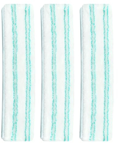 GFRED 3 Stück Einwascher Window Washer M kompatibel Mit Leifheit Fensterwischer Wischbezug Abdeckung Ersatz-Reinigungspads Passend Mit Rundum-Bezug Für Keramikplatten Spiegel und Fenster (Weiß 3Pcs)