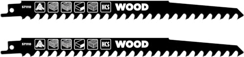 kwb Säbelsägeblatt für Holz, 240 mm (geeignet für Kaminholz, Hartholz und Sperrholz, flexibles HCS-Stahlmaterial, präzisionsgeschliffenes Sägeblatt, grobe Zahnung, ½'' Universalschaft)