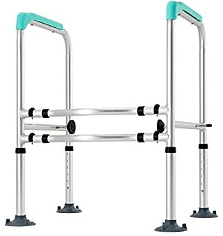 NSTVVEE Sedia da Comodino, Sedili per WC rialzati, Telaio per WC Sedili per WC rialzati per disabili per Anziani, WC da Toilette, Maniglioni per WC