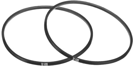 sourcing map 2Pcs O-700 O Type V-belt 700mm/27.6 Inner Length x 0.39 Width x 0.24 Height, O-type Closed-Loop Rubber Transmission Belt