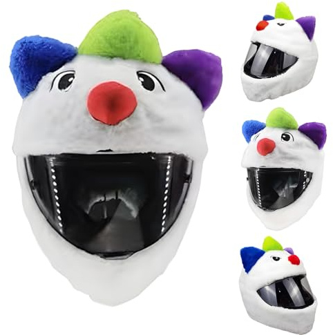 Helmüberzug Motorrad, Cartoon Plush Motorcycle Helmet Cover - Lustiger Helm-Überzug | Anti-Staub Anti-Kratzer, Kratzer, Stöße,Universeller Zubehör für Motorradhelme