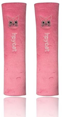 Voiture Protège Ceinture de Sécurité Coussin, 2 pièces Protection Ceinture de Sécurité Enfant, Coussin Ceinture de Sécurité Amovible pour Adultes et Enfants Protéger Cou/Epaules, rose