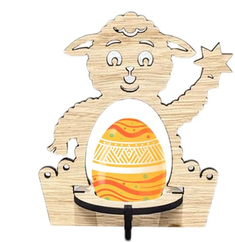 Portauova in legno, portauova di Pasqua, espositore pasquale, portauova in legno, supporto per uova di Pasqua per, casa, scrivania, camera da letto