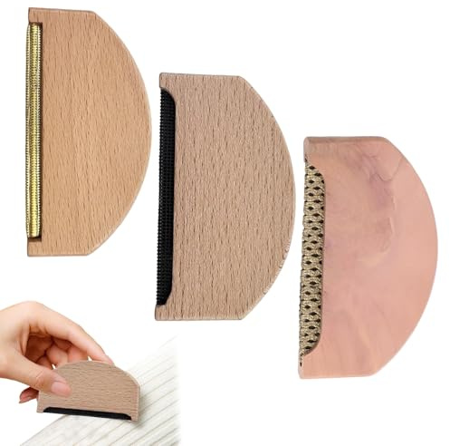 Wood Cashmere Comb,3PCS Portable Sweater Shaver Pilling Combs,Wool Comb Bobble Remover,Wood Pilling Remover,Wooden Fabric Shaver Fuzz Remover for Scarves Woolens Coats Wool Nursing