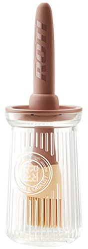 Botella dispensadora de aceite, botella de salsa suave con cepillo de silicona, botella de aceite con cepillo de silicona, cepillo para barbacoa con mango largo, dispensador de aceite para cocina