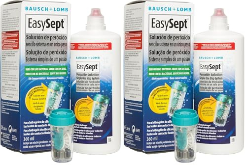 Bausch + Lomb Easysept Solución de lentes de contacto 360ml para lentes de contacto blandas (Paquete de 2)