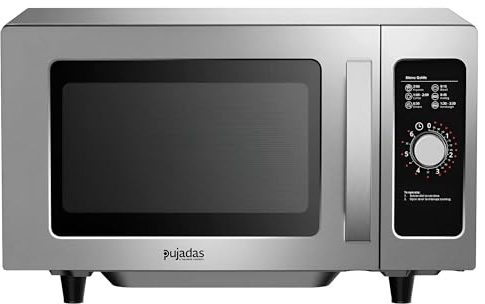 MBH - Microondas Profesional INOX de 25 Litros para Hostelería. Horno Microondas Industrial de Acero Inoxidable para Bar y Restaurante