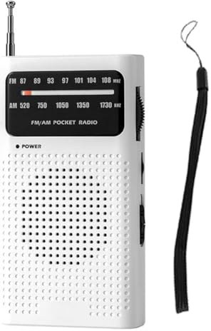 Nxyupv Radio Portátil Pequeña de Banda, Miniradio de Bolsillo con Puntero Am FM para Correr, Acompañar, Viajar, Analógica, Color