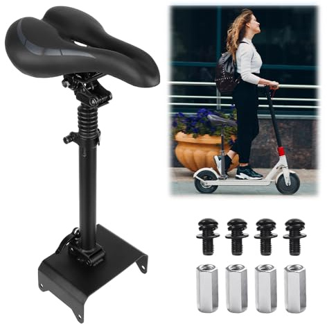Siège de scooter électrique, Segway Ninebot F20/F25/F30/F40, siège de scooter électrique, pliable, pour planche de 17 cm de largeur, antidérapant et absorbant les chocs, hauteur réglable de 53 à 66 cm