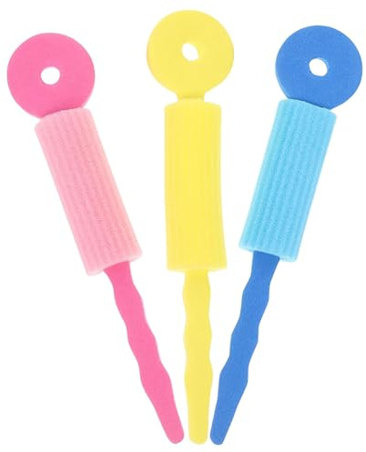 3 bigodini per capelli senza calore, morbidi bigodini per dormire in riccioli senza calore durante la notte per lunghi rulli in spugna in schiuma non termica