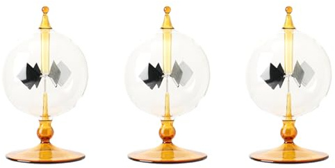 Uikdjgu 3X Radiomètre à énergie Solaire Crookes ÉNergie Solaire Girouettes Filantes Moulin à Vent Cadeau Décoration de Bureau à
