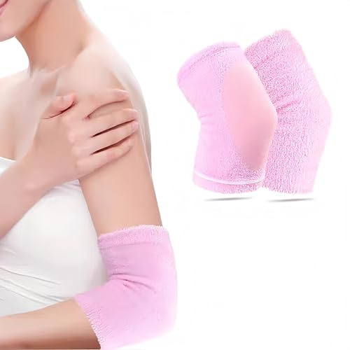 RTRTGS 1 paire de coudières en gel - Hydratant - Coudières de sport - En coton - Protege coude ergonomique et respirant - Pour protéger les coudes - Soin des peaux fissurées