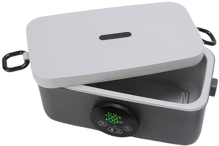 Denash Portapranzo Riscaldato Alimentato a Batteria, Contenitore da 1000 Ml, Batteria Agli Ioni di Litio da 16000 MAh, Materiale ABS e Acciaio Inossidabile, Adatto per Lavoratori,
