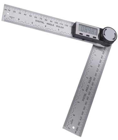 Righello goniometro digitale in acciaio inossidabile 10 390 mm Goniometro elettronico con display LCD e manopola di bloccaggio per la misurazione obliqua Lavorazione del legno e