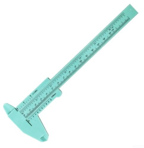 Calibre de plástico 0-150 mm de precisión para interior y exterior, herramienta de medición profunda DIY hobby (verde)