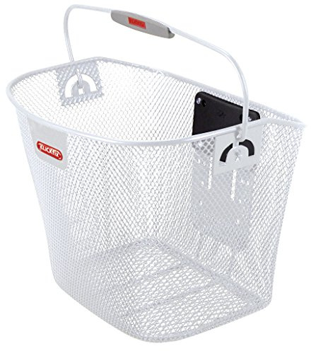 KLICKfix Farradtasche Uni Korb, Feinma. Weiß Lenkerkorb, 25 x 36 x 26 cm