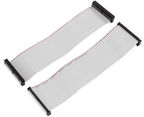 sourcing map Cable de Cinta Plana IDE Hembra a Hembra Tipo-A, 40 Pines 2,54mm Paso 20cm Longitud, 2 Unidades