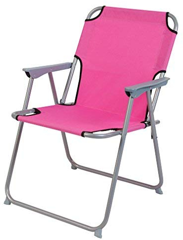 Spetebo Piccolo Campingstuhl - pink - klassischer Gartenstuhl zum Zusammenklappen - Camping Garten Angel Stand Falt Klapp Stuhl